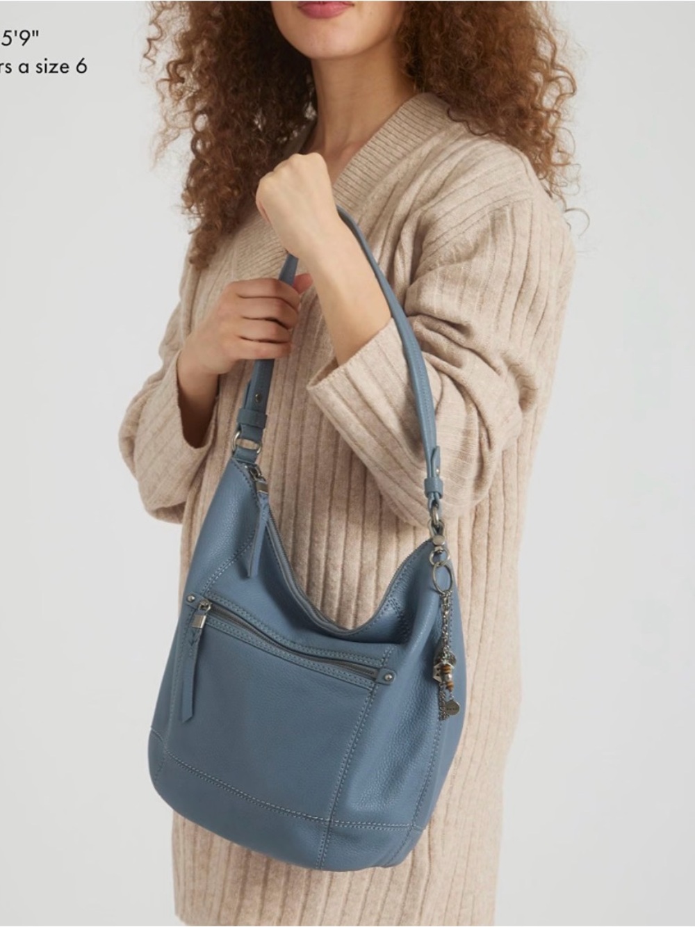 The Sak Sequoia Leather Hobo Shoulder Bag- Large slouchy bag and lightweight - Picture 3 of 16